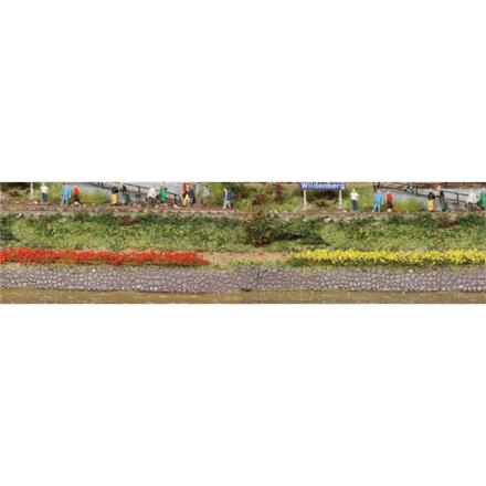 HEKI 1814 10 Grasstreifen gelb-rot, 100 mm lang, 6 mm hoch