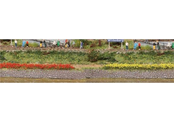 HEKI 1814 10 Grasstreifen gelb-rot, 100 mm lang, 6 mm hoch