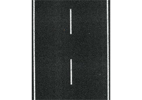 Heki 6561 Fahrbahndecke Asphalt, zweispurig, 100 x 8 cm - H0 (1:87) | Bild 1