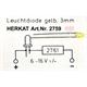 HERKAT 2759 Leuchtdiode gelb, 3 mm