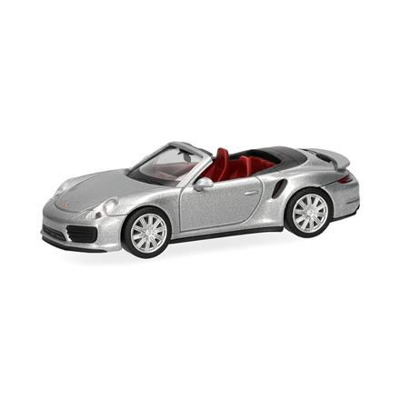 Herpa 038928-003 Porsche 911 (991) Turbo Cabrio, dolomitsilber - H0 (1:87)