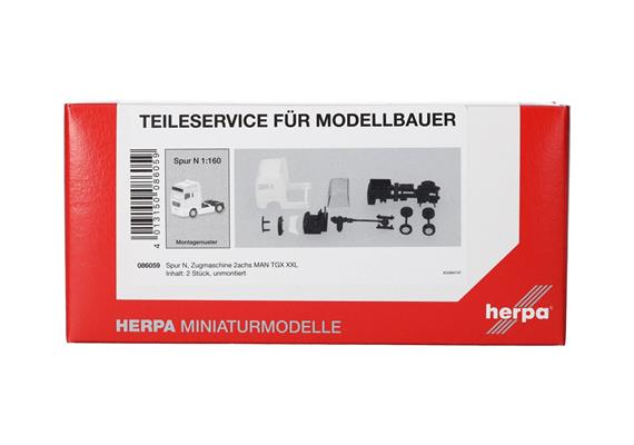 Herpa 086059 Teileservice: Zugmaschine 2achs MAN TGX XXL (2008), 2 Stück - N (1:160) | Bild 3
