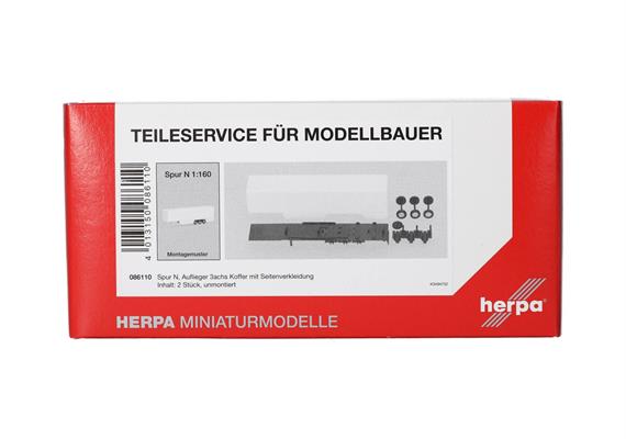 Herpa 086110 Teileservice: Auflieger 3achs verkleideter Koffer, 2 Stück - N (1:160) | Bild 3