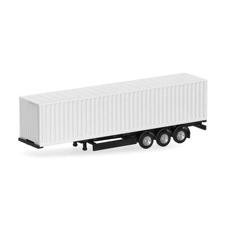 Herpa 086158 Teileservice: Auflieger 3achs 40ft Container, 2 Stück - N (1:160)