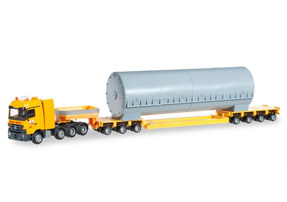 Herpa 304054 MB Actros MP3 Tieflade-Sattelzug mit Ladung Kessel "Max Bögli" HO