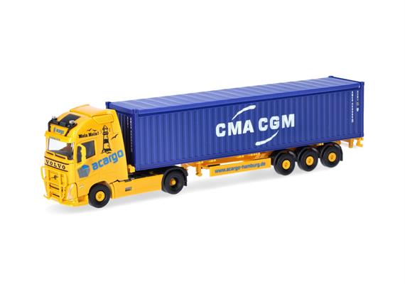 Herpa 318822 Volvo FH GI. XL Container- Sattelzug "acargo/CMA-CGM" - Massstab 1:87 | Bild 1