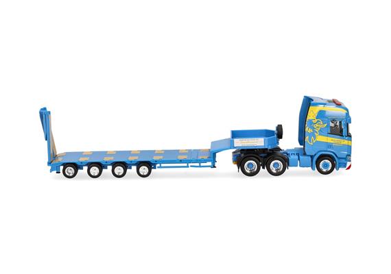 Herpa 318884 Scania CR 20 HD Semitieflade-Sattelzug mit Rampen "Martin Wittwer Wattenwil" | Bild 3