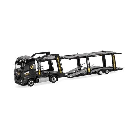 Herpa 321372 MB Actros L '18 Gigaspace Autotransporter-Hängerzug "Raven Logistic" - H0