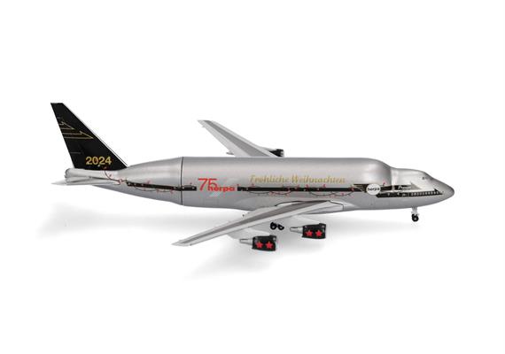 Herpa 537971 Christmas 2024 Boeing 747LCF Dreamlifter – “Prancer” - Massstab 1:500 | Bild 1