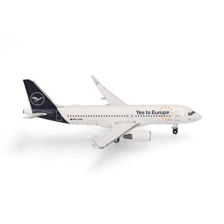 Herpa 538176 Lufthansa Airbus A320 "Yes to Europe" - D-AIUC - Massstab 1:500