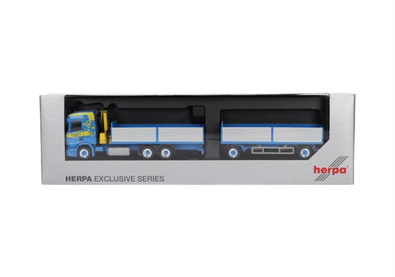 Herpa 926072 Scania CR 20 ND Pritschen-Hängerzug mit Ladekran "Martin Wittwer" - H0 (1:87) | Bild 5