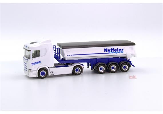 Herpa 953177 Gauge Scania CR 20 ND Thermomulde semitrailer "Nyffeler Transporte" - H0 | Bild 1