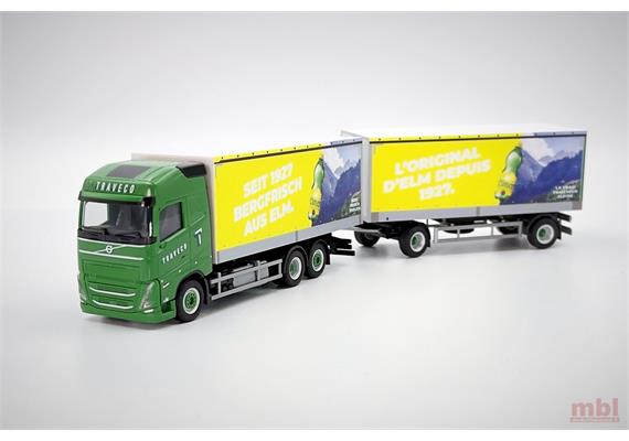 Herpa 957212 Volvo FH GL Planen-Hängerzug "Traveco/Elmer Citro" - H0 (1:87) | Bild 2