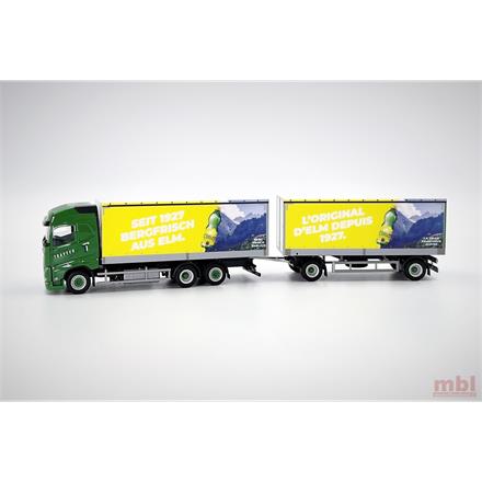 Herpa 957212 Volvo FH GL Planen-Hängerzug "Traveco/Elmer Citro" - H0 (1:87)