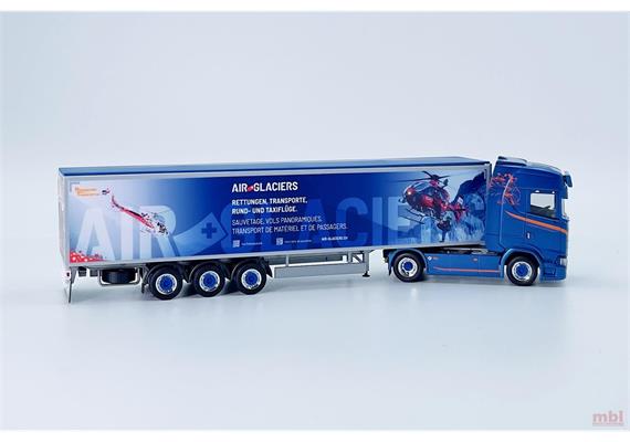 Herpa 957229 Scania CS20 HD Schubboden-Sattelzug "Rüegsegger/Air Glacier" (CH) - H0 (1:87) | Bild 4