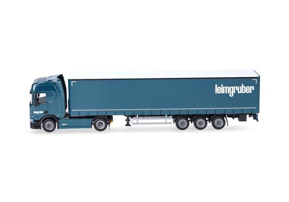 Herpa 958752 Scania CR20 HD Gardinenplanen-Sattelzug "Leimgruber", Schweiz - H0 (1:87) | Bild 4