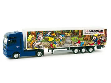 Herpa MAN TGA XXL Gardinenplanen-Sattelzug "Wagner / Godelmann Märchentruck II"