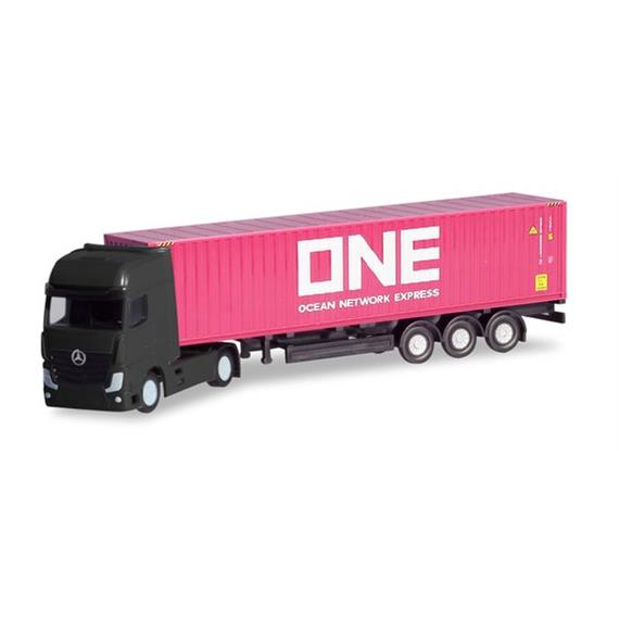 Herpa 066792 Mercedes-Benz Actros Gigaspace Container-Sattelzug "ONE" N