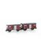 Hobbytrain H24254 BLS 2 gedeckte Güterwagen, 1x K2 und 1x K3, braun, Ep. IV - N (1:160)