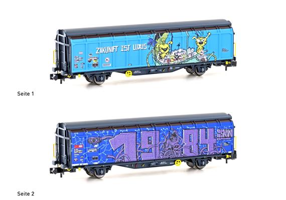 Hobbytrain H24666 SBB Schiebewandwagen Hbbillns Graffiti Zukunft ist Luxus, Ep. V - N