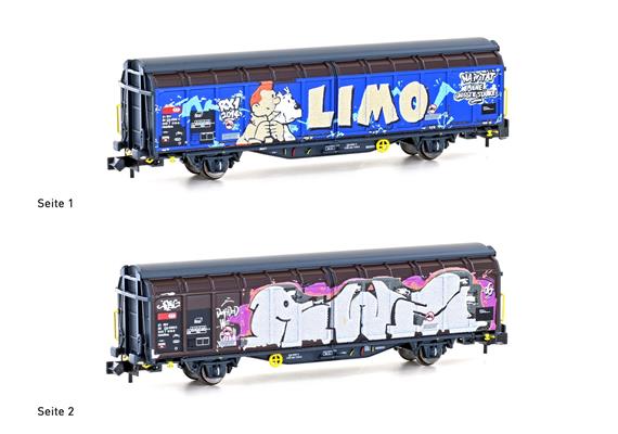 Hobbytrain H24667 SBB Schiebewandwagen Hbbillns Graffiti Limo, Ep. V - N (1:160)