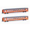 Hobbytrain H25501 SBB 2er Set Personenwagen Bpm, 2.Kl. (UIC Z1), orange, Ep.V - N (1:160)