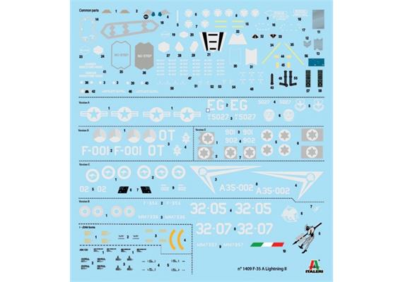 Italeri 1409 F-35 A Lightning II Lockheed Martin, Massstab 1:72 | Bild 5