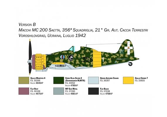 Italeri 2767 Macchi MC. 200 Series XXI-XXIII - Massstab 1:48 | Bild 4