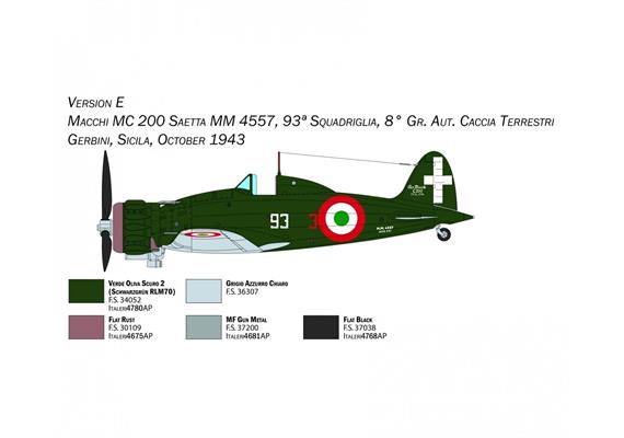 Italeri 2767 Macchi MC. 200 Series XXI-XXIII - Massstab 1:48 | Bild 5