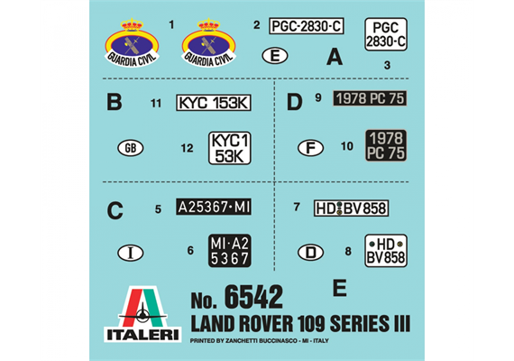 Italeri 6542 Land Rover 109 "Guardia Civil" - Massstab 1:35 | Bild 4
