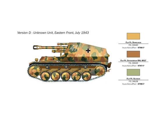 Italeri 7061 Sd.Kfz.124 Wespe 10.5 cm - Massstab 1:72 | Bild 5