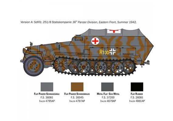 Italeri 7077 Sd.Kfz. 251/8 Ambulance - Massstab 1:72 | Bild 5