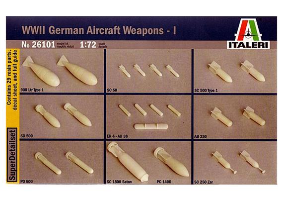 Italeri WWII German Aircraft Weapons - I 1:72