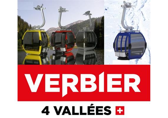 Jägerndorfer 84172-1s Gondel Omega IV, Farbe: silber, "Verbier" bedruckt - Massstab 1:32