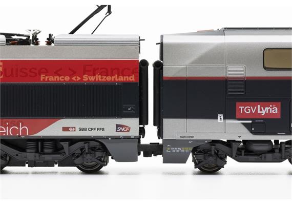 Jouef HJS2414S TGV Euroduplex Lyria 4teiliger Triebzug, DC 2L, digital DCC mit Sound - H0 | Bild 6