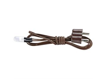 Kahlert 11319 Flacker-LED mit Kabel und Stecker 3,5V, leuchtet rot, Kabel braun