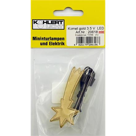 Kahlert 20618 Komet gold, LED, 6 cm
