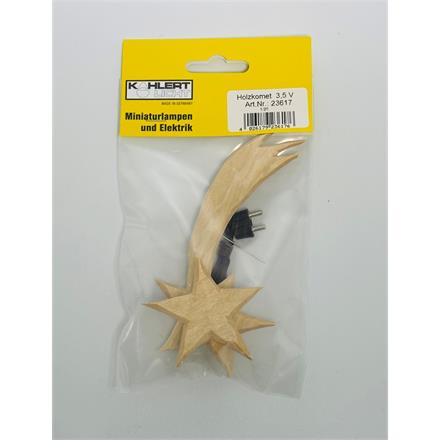Kahlert 23617 Holzkomet mit Licht 3,5 V, 12 cm