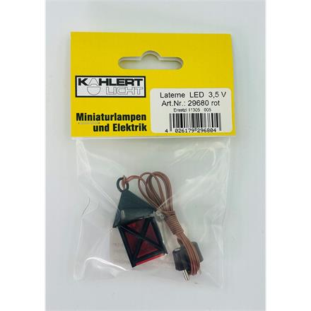 Kahlert 296805 Laterne aus Kunststoff mit LED rot, 3 cm