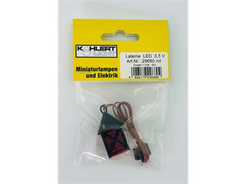 Kahlert 296805 Laterne aus Kunststoff mit LED rot, 3 cm