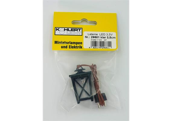 Kahlert 29681 LED-Laterne Kunststoff, klare Scheiben, 3,5 cm