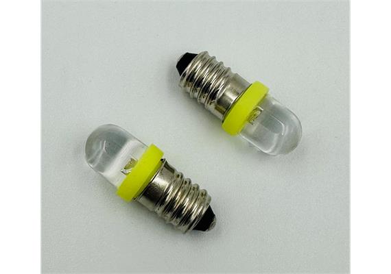 Kahlert 535072 LED Schraubbirne 3 - 4,5V E10 gelb, 2 Stück