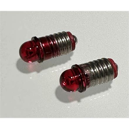 Kahlert 53509.5 LED Schraubbirne E5,5, 3,5V, rot, 2 Stück