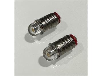 Kahlert 53509 LED Schraubbirne E5,5, 3,5 - 4,5V, 10 - 18mA warm-weiss, 2 Stück
