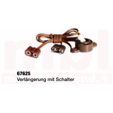 Kahlert 67625 Kabel-Verlängerung mit Schalter, braunes Kabel