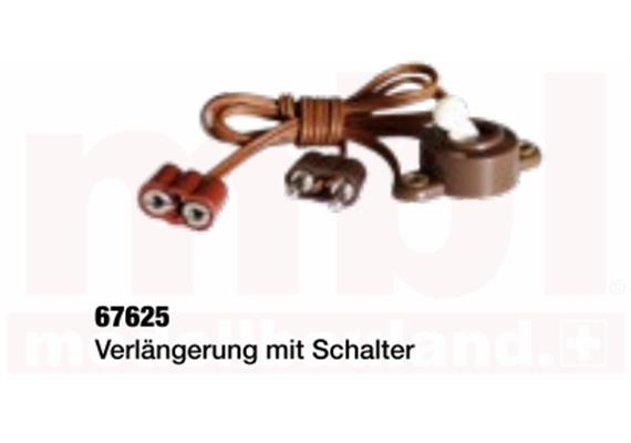 Kahlert 67625 Kabel-Verlängerung mit Schalter, braunes Kabel