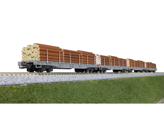 Kato 10-1891 RhB Rungenwagen R-w Holztransport - N (1:160)