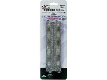 Kato 20-012 Doppelgleis Beton gerade 186 mm, 2 Stück - N (1:160)