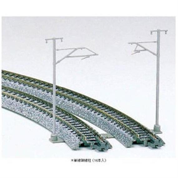Kato 23-059-1 Oberleitungsmasten Beton 1-gleisig, 16 Stück