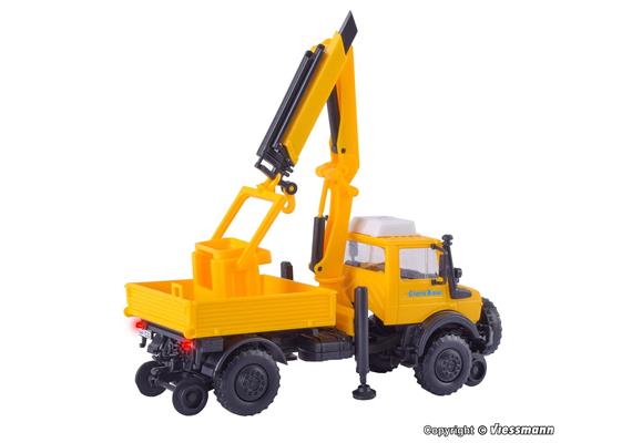 Kibri 14991 Zweiwege UNIMOG GleisBau mit Arbeitskran und Korb, H0 (1:87) | Bild 3